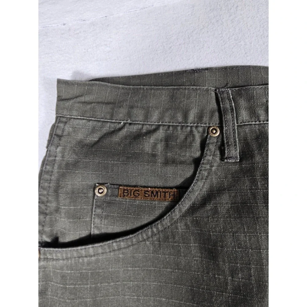 Big Smith Mens Olive Green Ripstop Carpenter Work Shorts Size 40 H57125WGOD